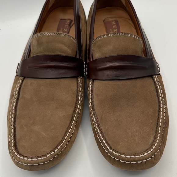Mezlan suede Tan and dark Brown Loafers size 12 main image 5